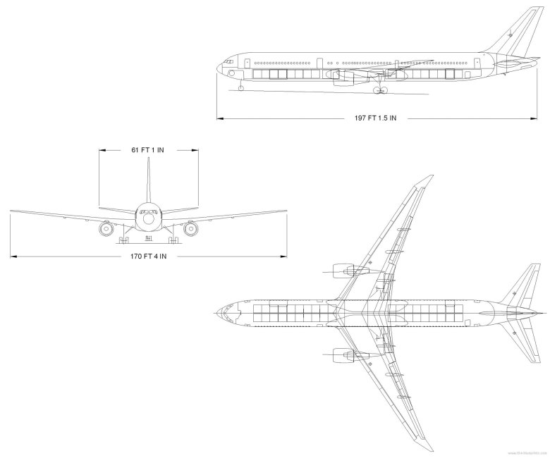 Boeing 767 чертеж