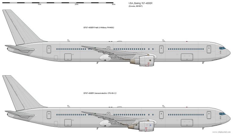 Боинг 767 300 er чертежи