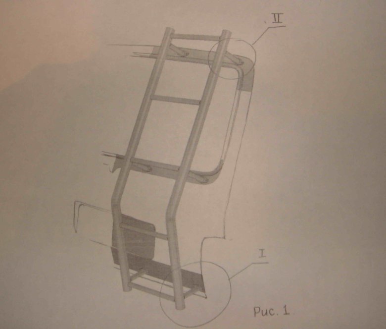 Уаз буханка крепление лестницы
