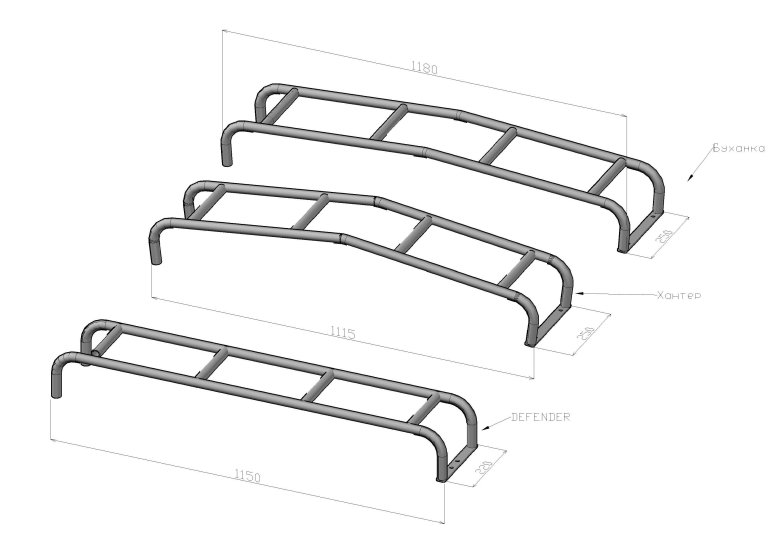 Лестница риф для уаз буханка