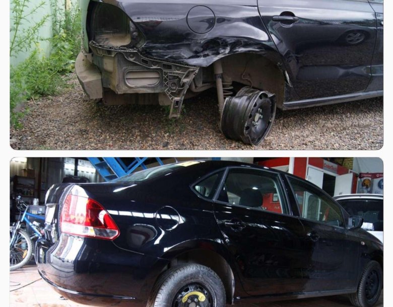 Черный фольксваген поло