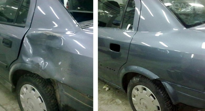 Рихтовка кузова до и после