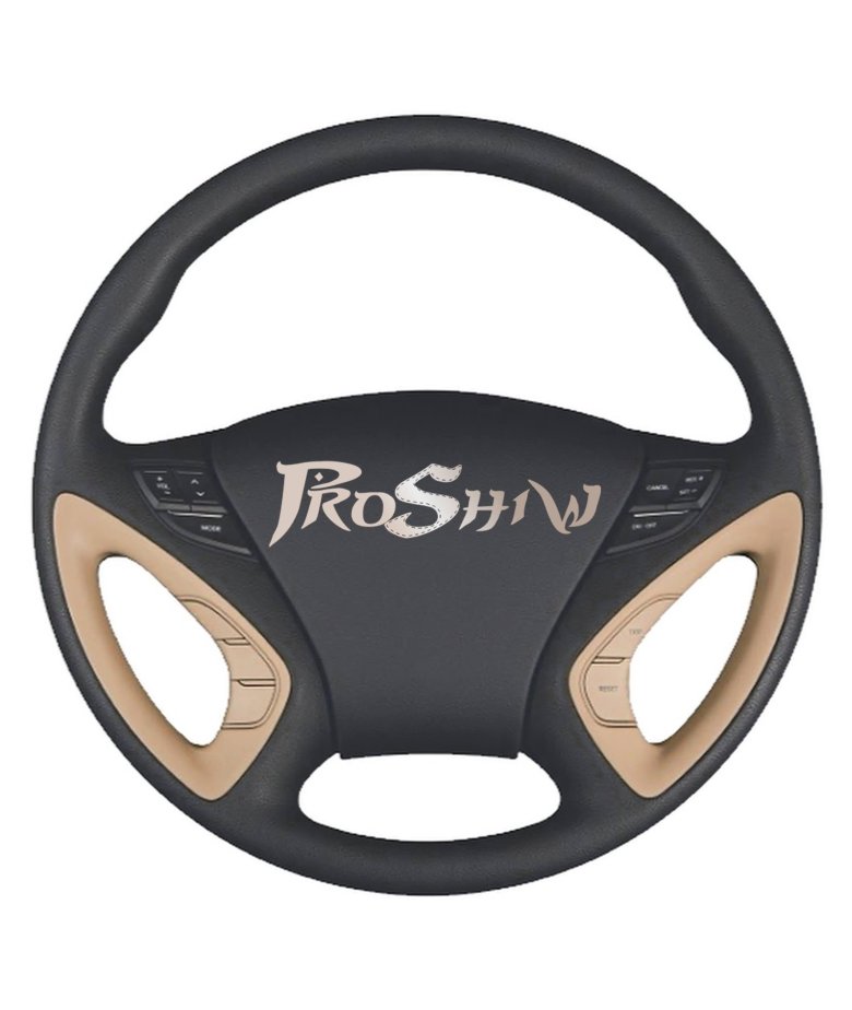 Руль автомобиля на белом фоне