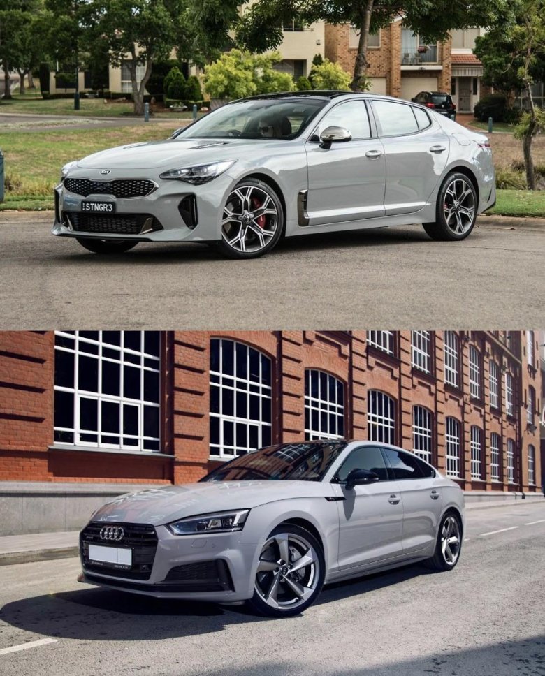 Киа стингер серая