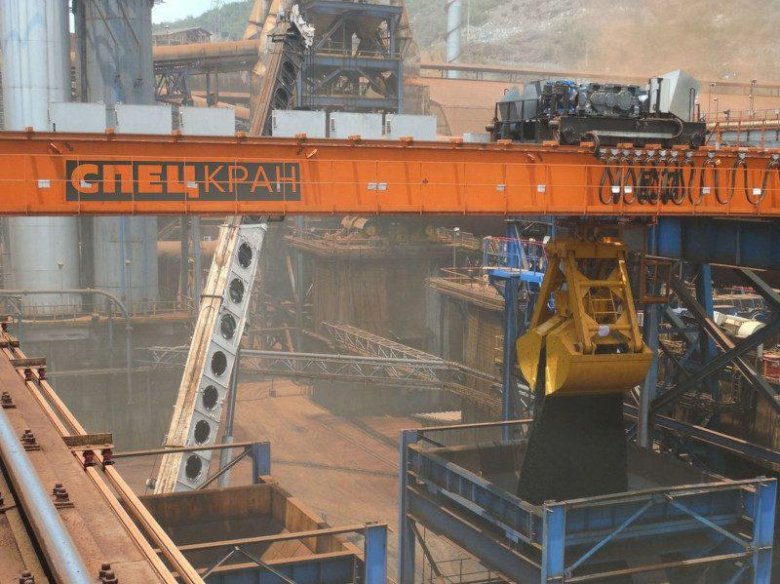 Грейферный кран мостовой