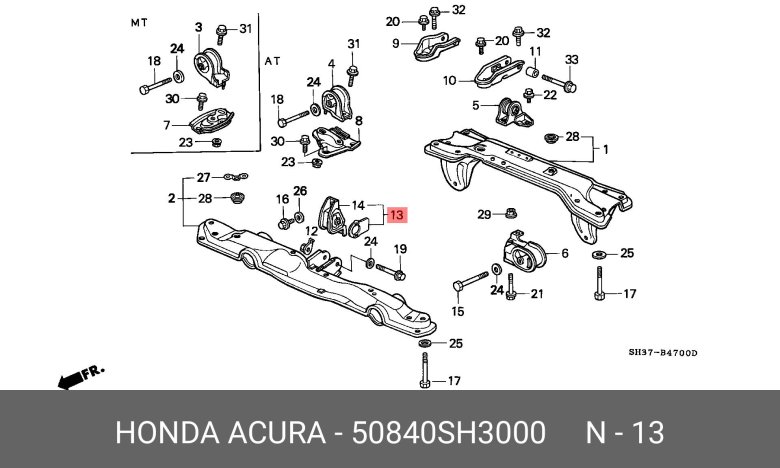 Опора двигателя honda