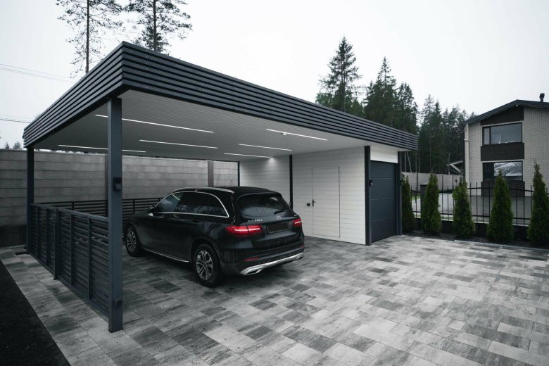Современные навесы для автомобилей
