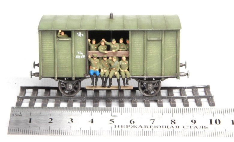 Модель вагона теплушки