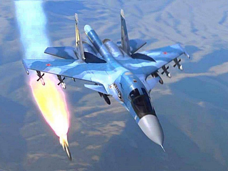 Су-34 пуск ракеты