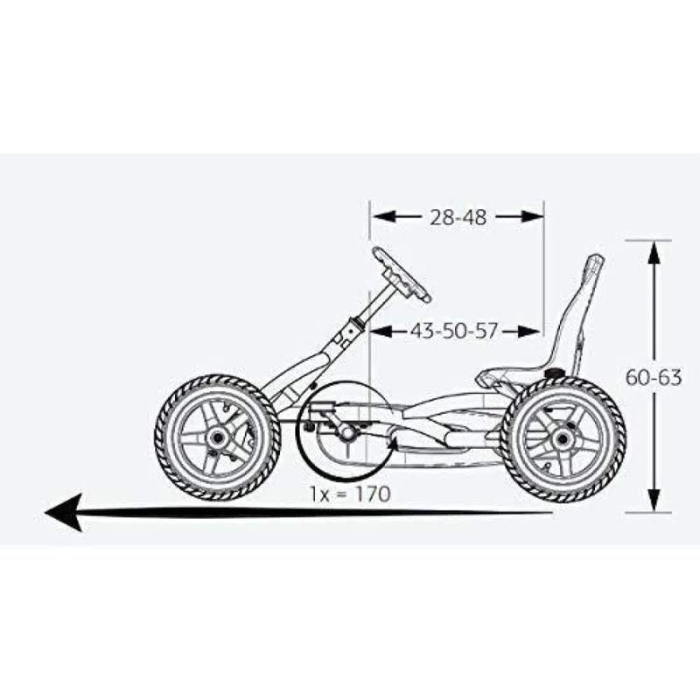 Веломобиль berg чертеж