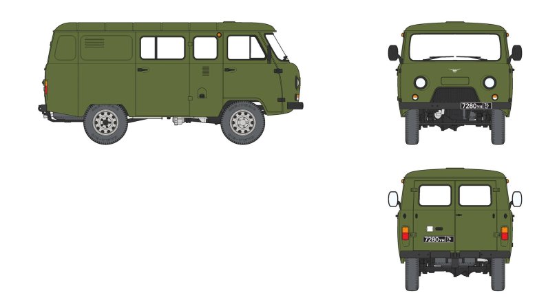 Уаз буханка вид сбоку