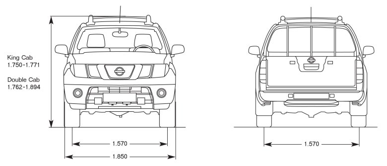 Габариты ниссан навара 2008