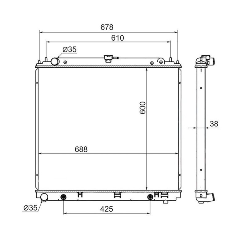 Радиатор охлаждения toyota land cruiser