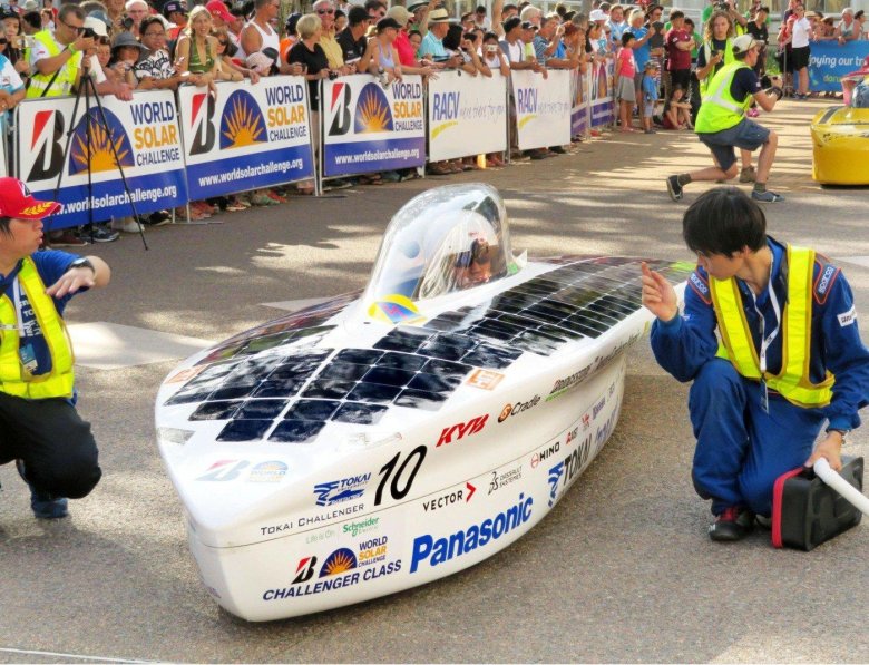 Solar car racing
