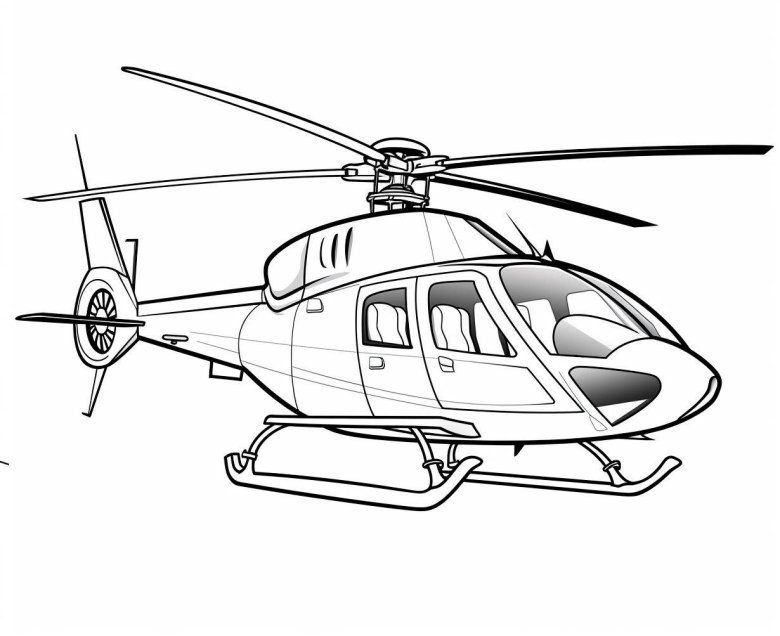 Раскраска вертолет