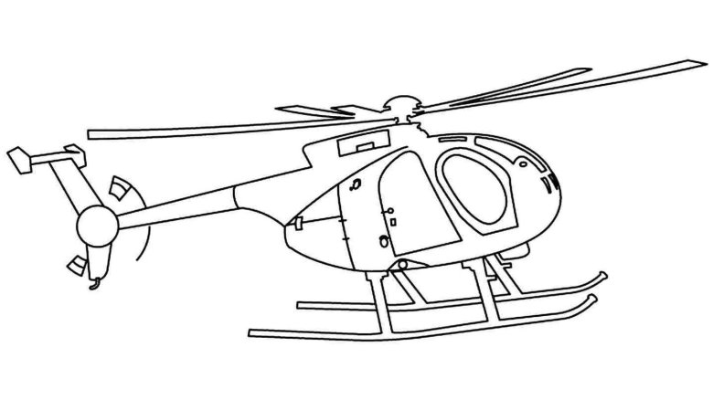Раскраска вертолет для детей