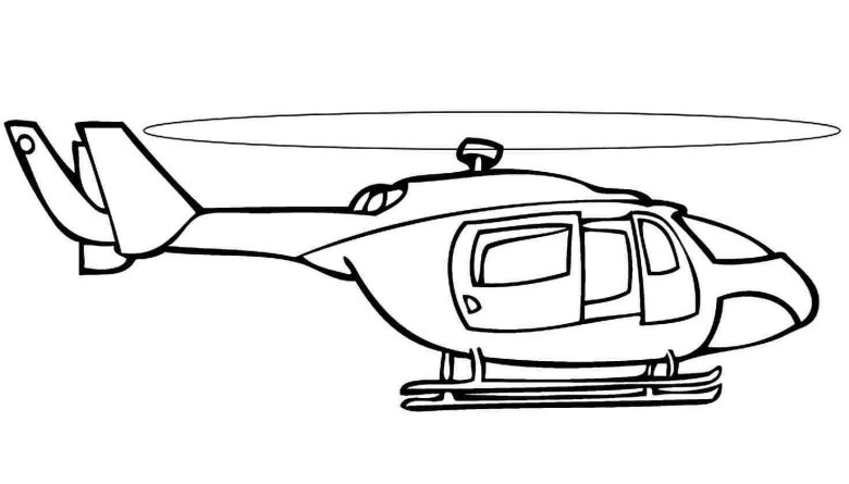 Раскраска полицейский вертолет