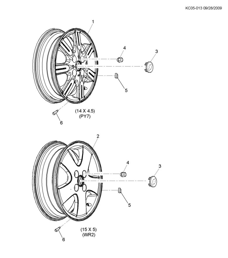 Авео т300 Размеры колес