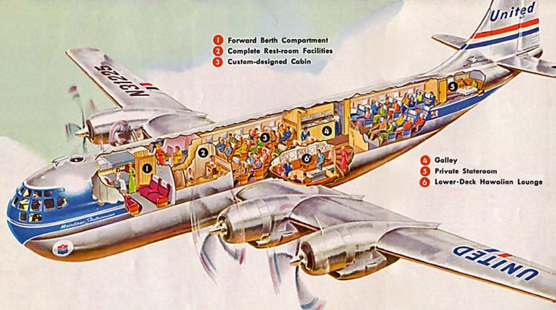 Салон самолета boeing 377 stratocruiser