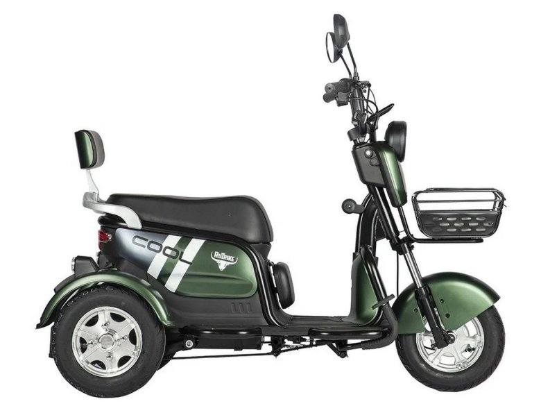 Электрический трицикл rutrike шкипер trike зеленый