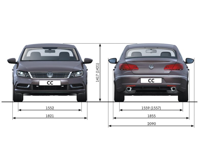 Габариты фольксваген пассат сс 2013