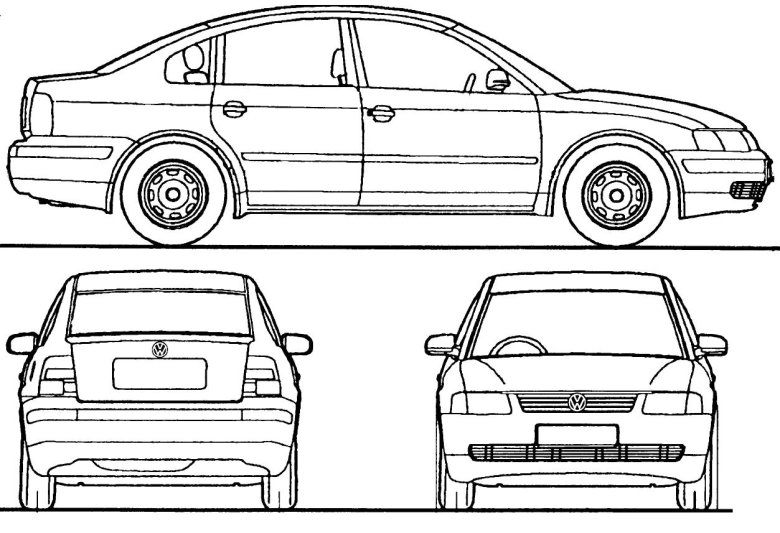 Фольксваген пассат в4 габариты