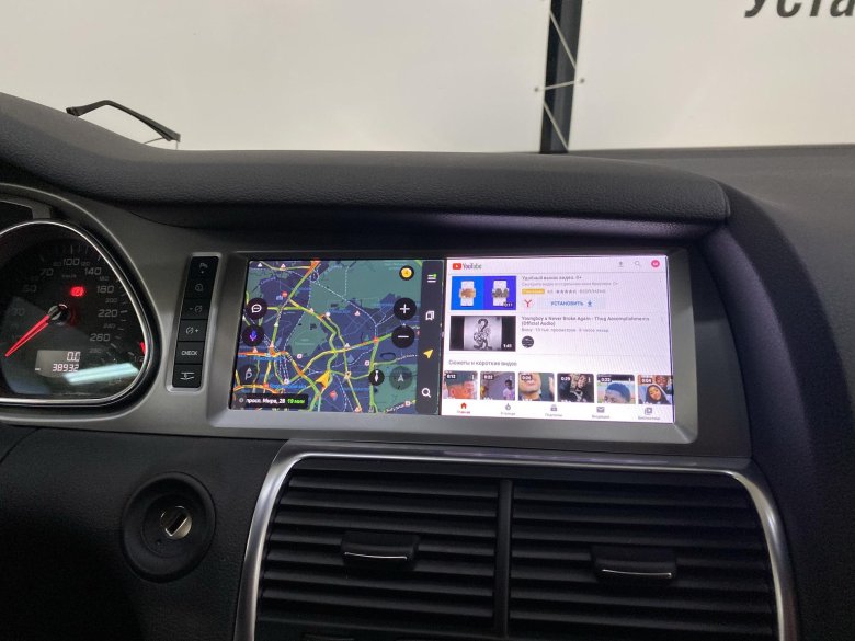 Audi q7 большой монитор