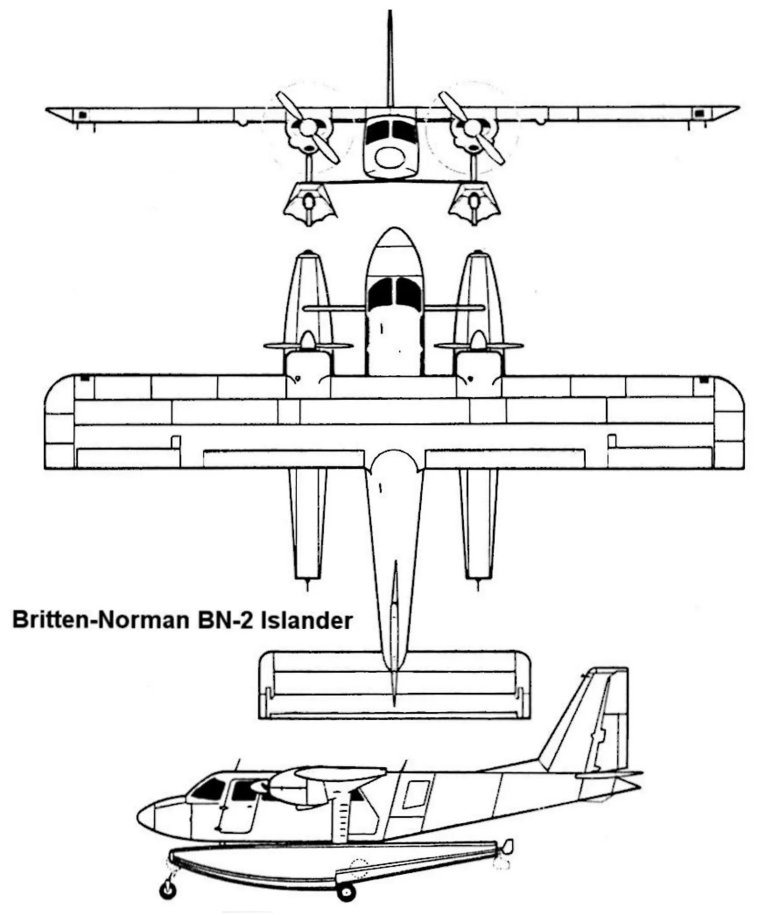 Britten norman islander чертеж