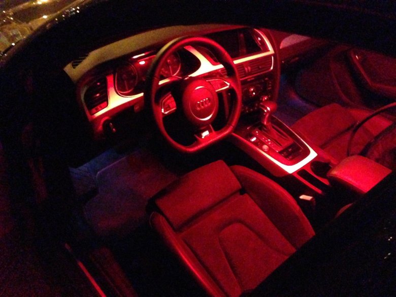 Ауди а8 подсветка салона