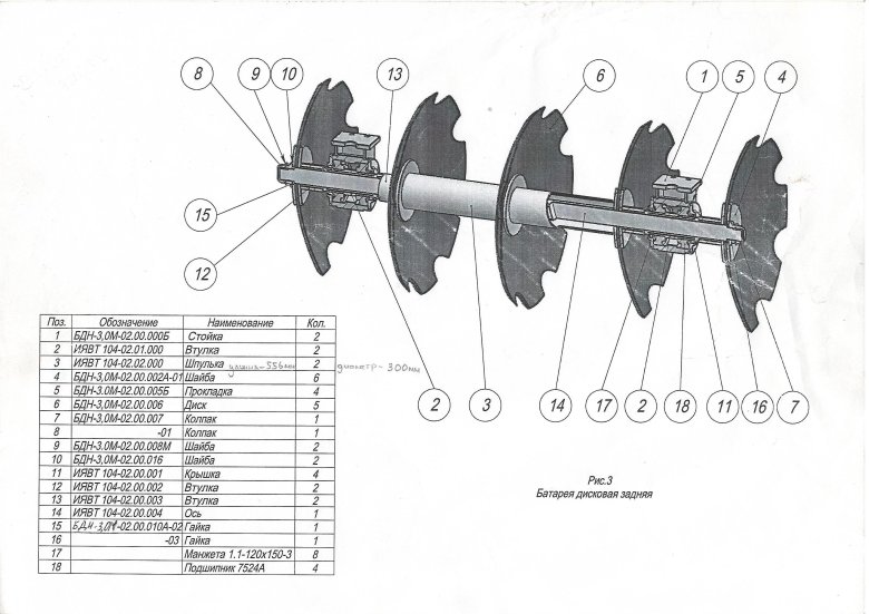 Борона дисковая тяжелая бдт 3