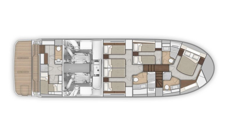 Яхта beneteau grand trawler 62