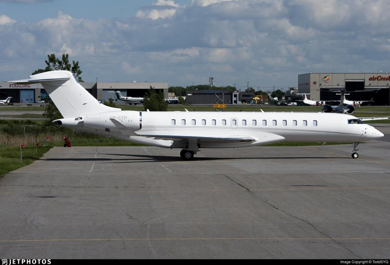 Private airplane bombardier bd700