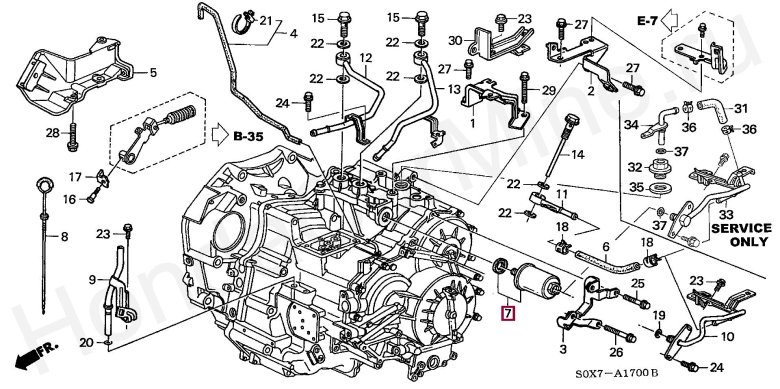 Фильтр акпп хонда пилот 2008 схема
