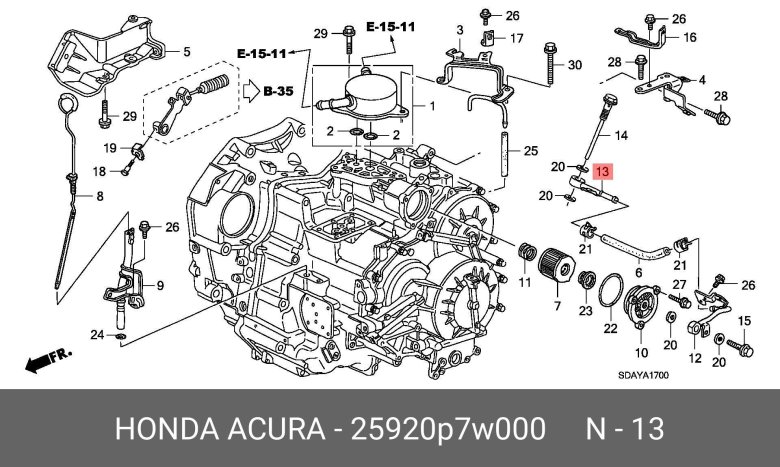 Фильтр акпп хонда элизион 2.4