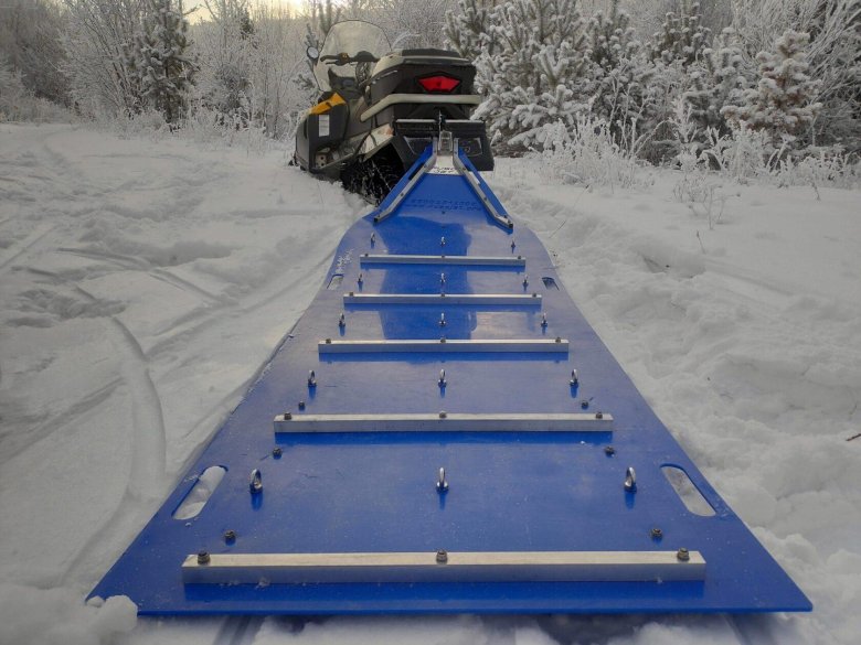 Сани волокуши из пнд для снегохода