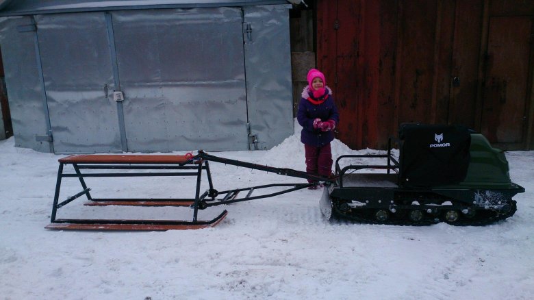 Мотобуксировщик с гусеницей 380 буран мд