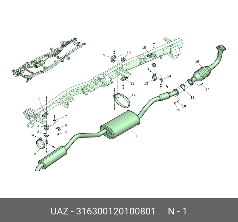 Выхлопная система уаз патриот 409 двигатель евро 3
