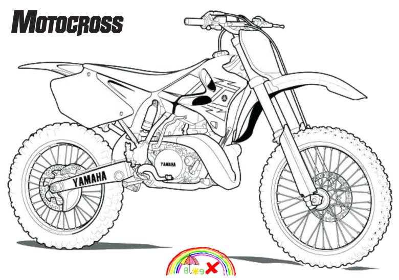 Раскраска кроссовый мотоцикл ктм