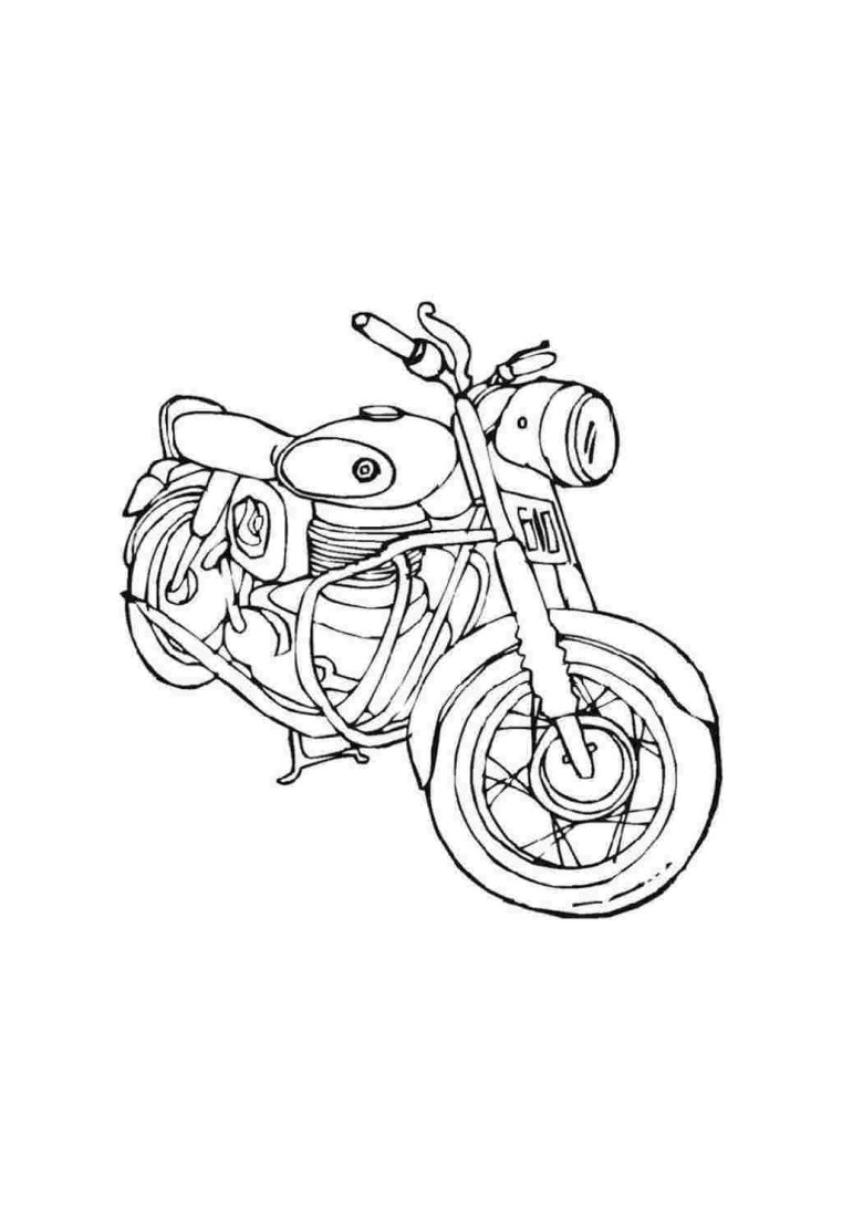 Мотоцикл харлей дэвидсон раскраска