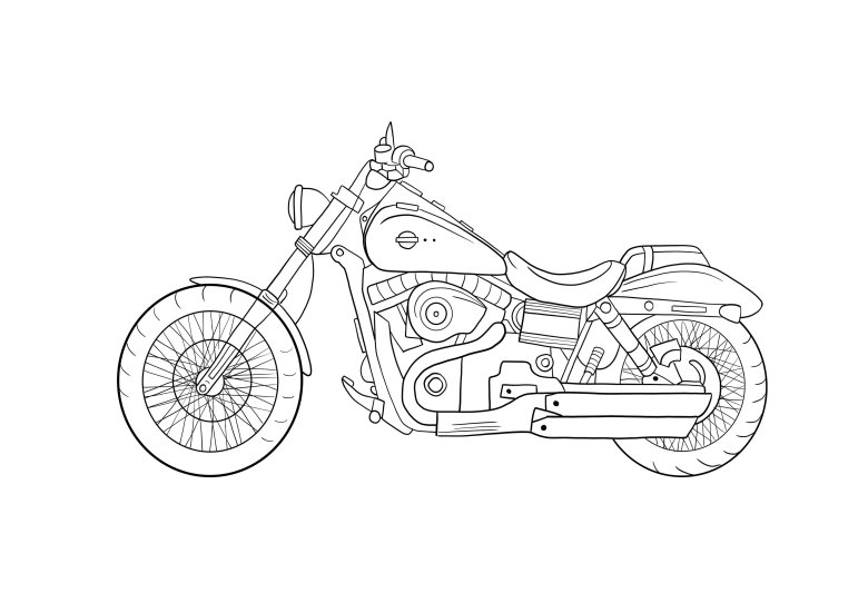 Раскраска харлей дэвидсон