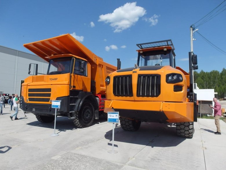 Сочлененный самосвал тонар т-35