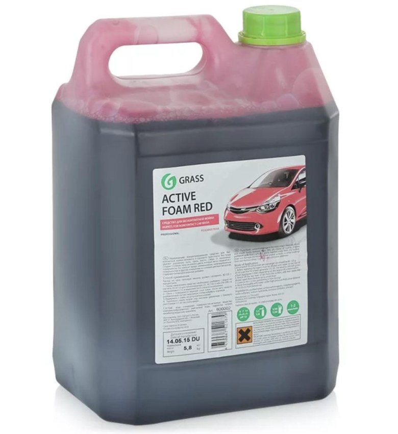 Grass автошампунь active foam red