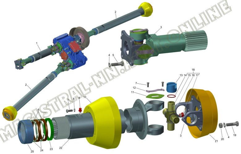 Крестовина маз 5440 карданного вала