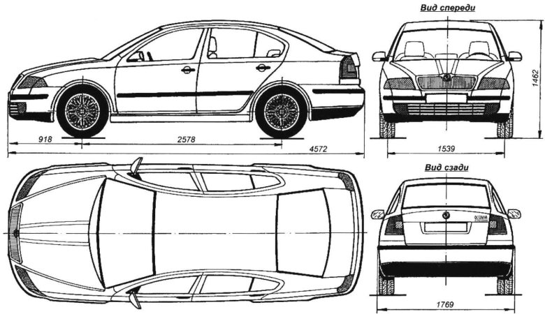 Skoda octavia чертеж