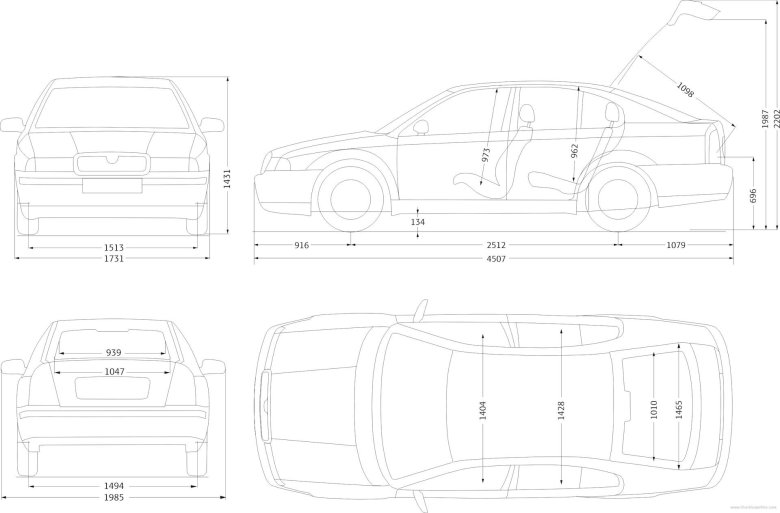 Skoda octavia a7 blueprints