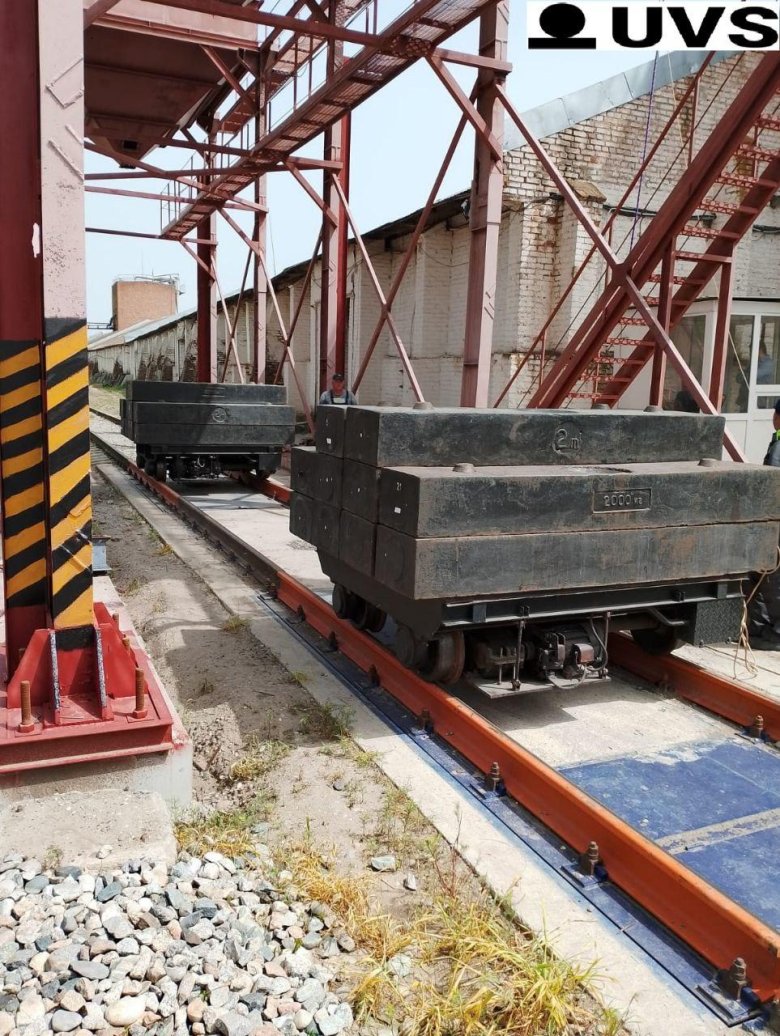 Вагонные железнодорожные весы \ вектор