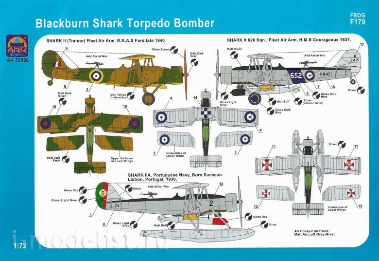Blackburn shark mk.ii модель 1/72