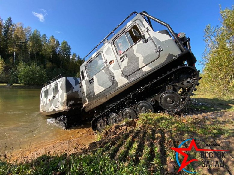 Газ 3344 20 двухзвенный снегоболотоход