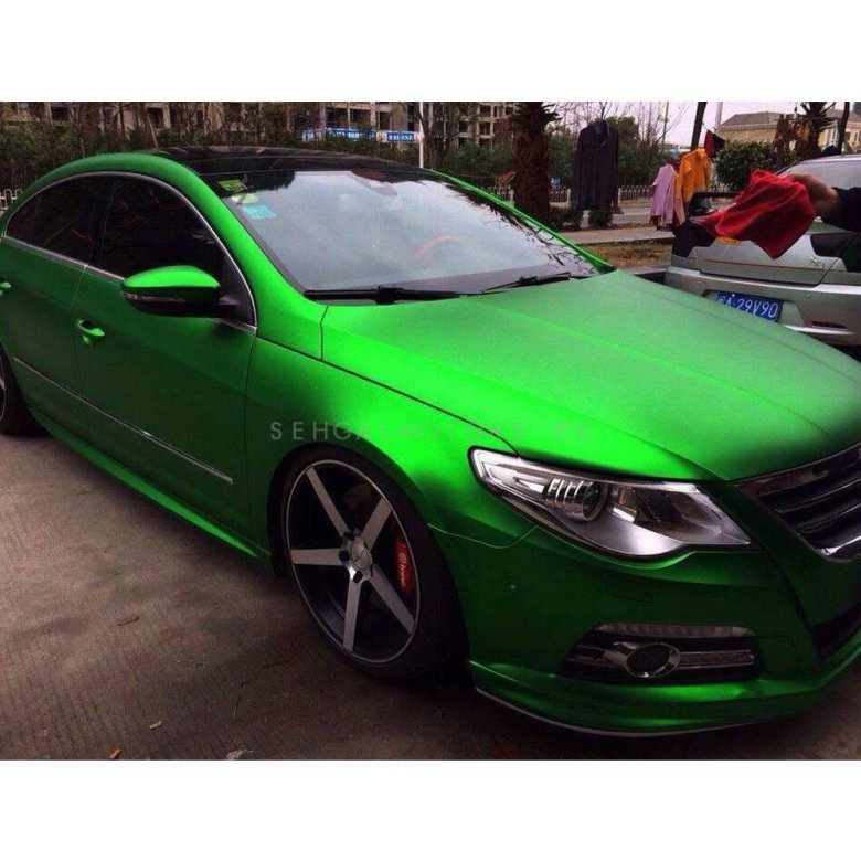 Матовый хром металлик зеленый