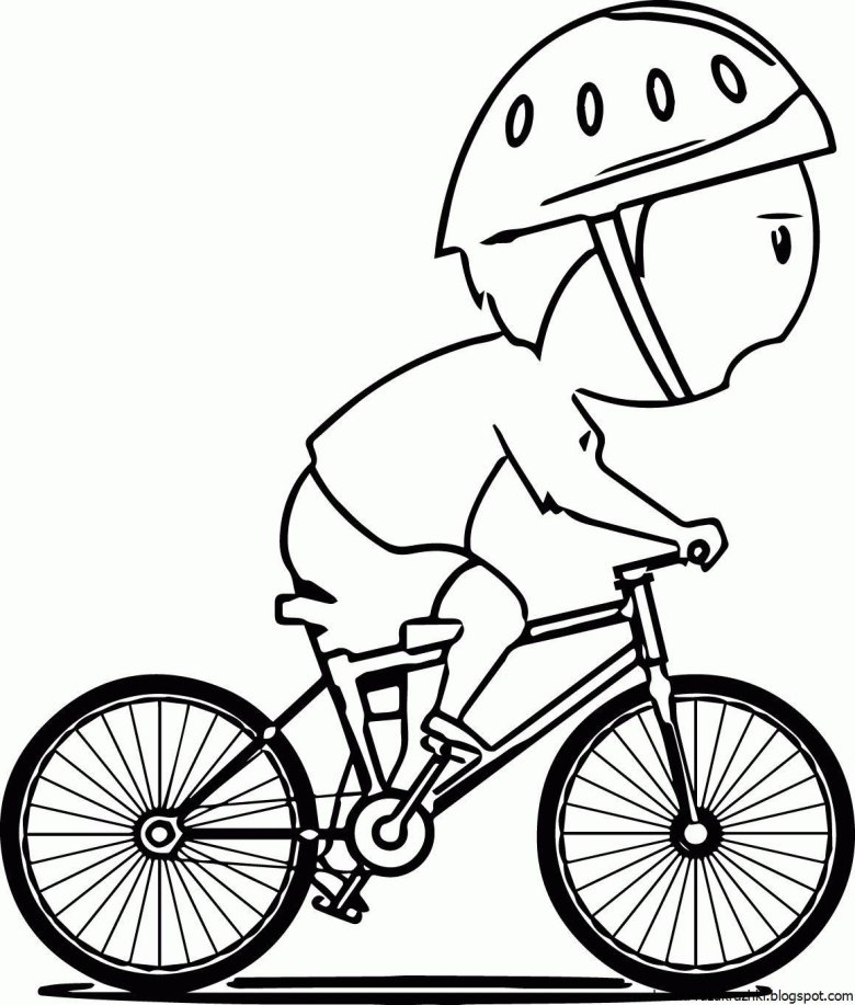 Велосипед раскраска для детей